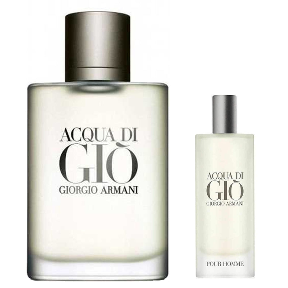 Giorgi* Armani Acqua Di Gio Travel Gift Set - 100ML EDT Spray + 15ML EDT Spray (Men)